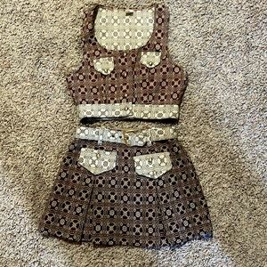 vintage 70’s skirt and vest set